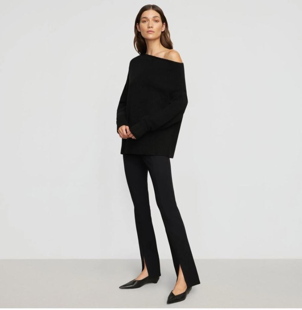NEW Modern Citizen Front Split Stretch Ponte Pants Black 1X Work Career Modern